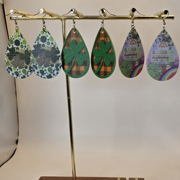 Set of Three St. Patrick's Day Earrings - Picture 2 of 3